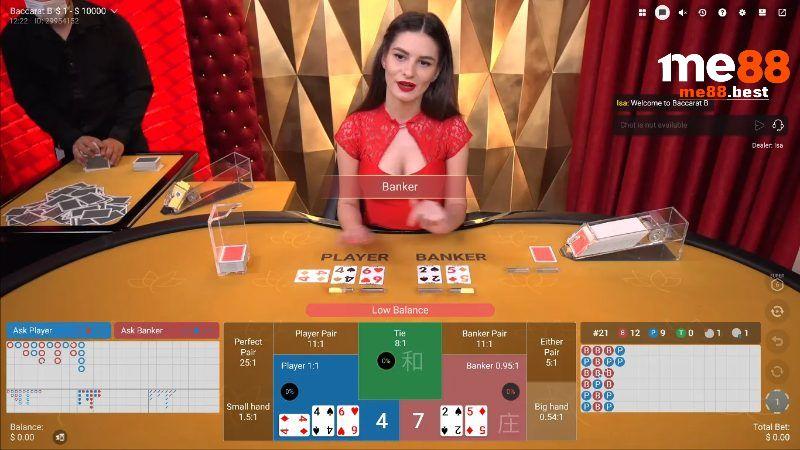 Luật chơi cá cược Baccarat Me88